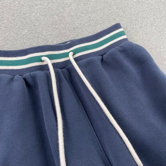 Abercrombie & Fitch Fleece Sweat Shorts Women XS Blue Green Drawstring Retro - Picture 9 of 12